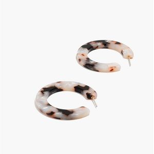 Madewell Acetate Hoop Earrings in Tortoise shell